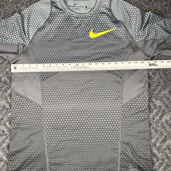 Nike Pro Hyperwarm Shirt Men’s Large Geometric Performance Midweight Stretch - Picture 5 of 6